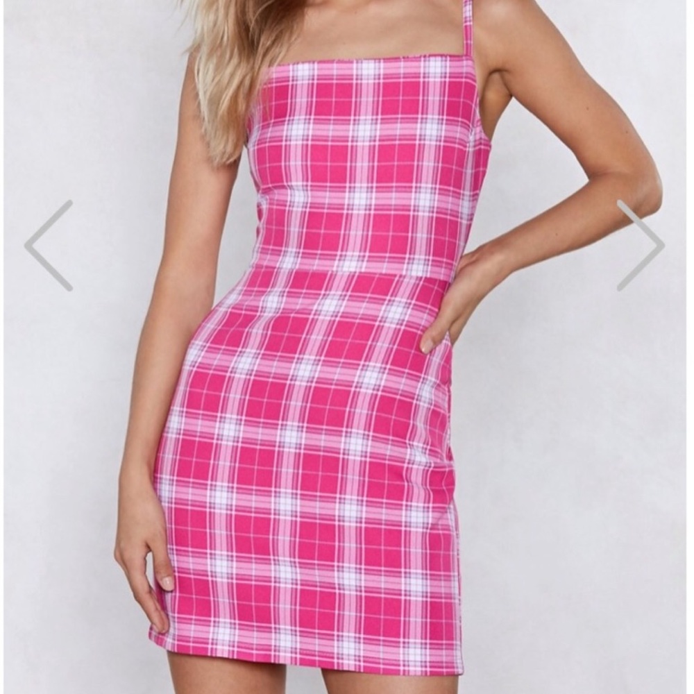 Nasty gal traditional plaid colors mini dress